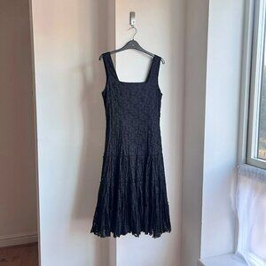 Vintage Phase Eight Black Lace Whimsygoth Mesh Maxi Dress